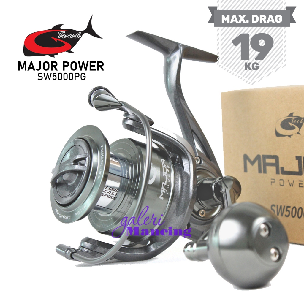 RILL GTECH MAJOR POWER SW | Ril Terbaru Gtech Spining Saltwater | Ril Ultralight | Ril Cast Jig | Ri