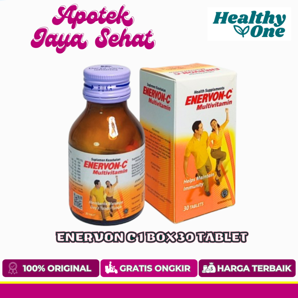 ENERVON C 1 BOX 30 TABLET /MULTIVITAMIN KOMBINASI VITAMIN C 500MG DAN VITAMIN B KOMPLEKS