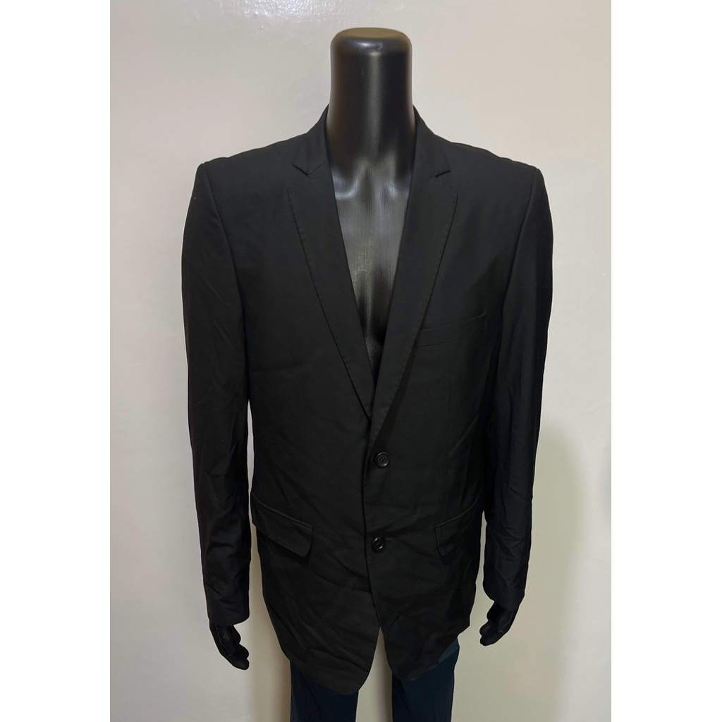 zara man blazer hitam jas casual L