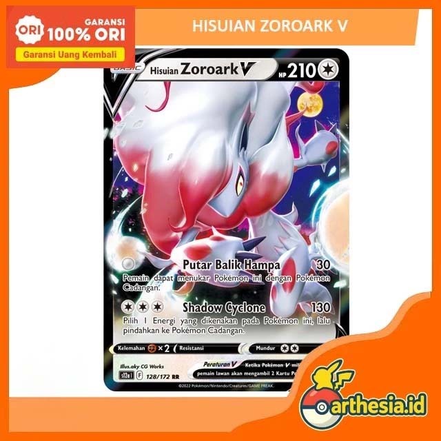 Hisuian Zoroark V RR S12A 128/172 POKEMON TCG INDONESIA