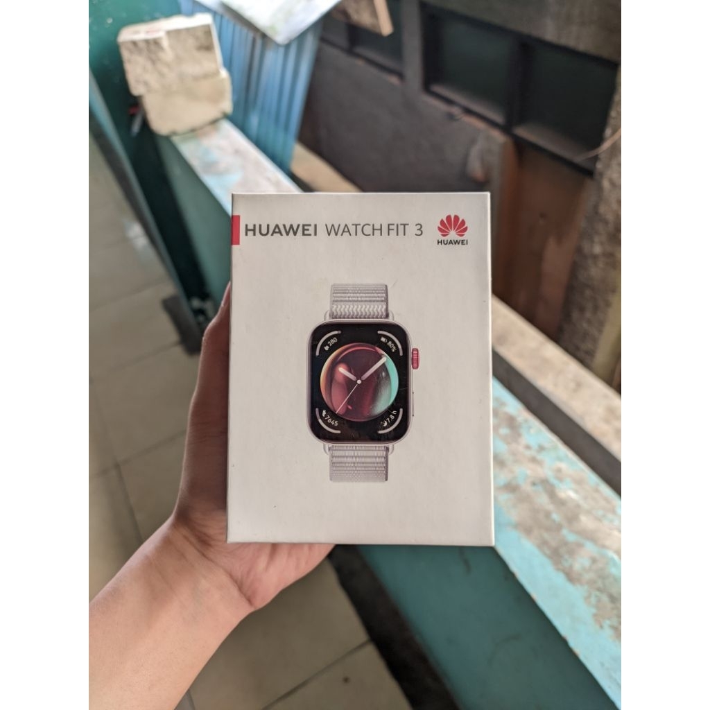 Huawei watch fit 3 NFC "SECOND" (nylon gray) / smartwatch second / barang bekas
