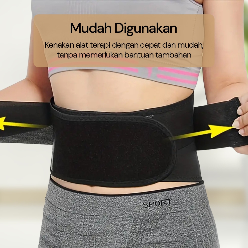 PM77-Alat/sabuk Terapi Pinggang Magnetic Tourmaline Nylon PU Leather Size XL-meredakan nyeri otot pa