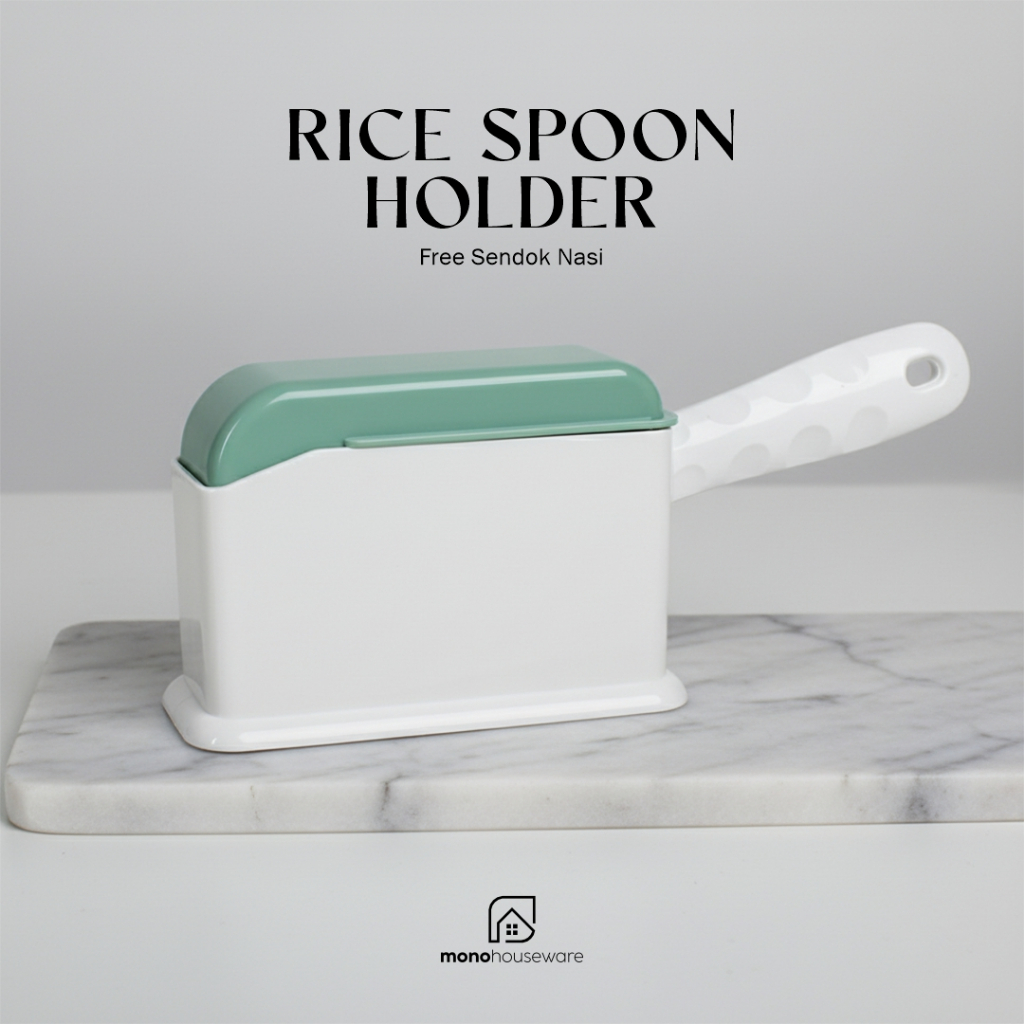 [ MONO ] RICE SPOON HOLDER/TEMPAT CENTONG NASI/FREE CENTONG
