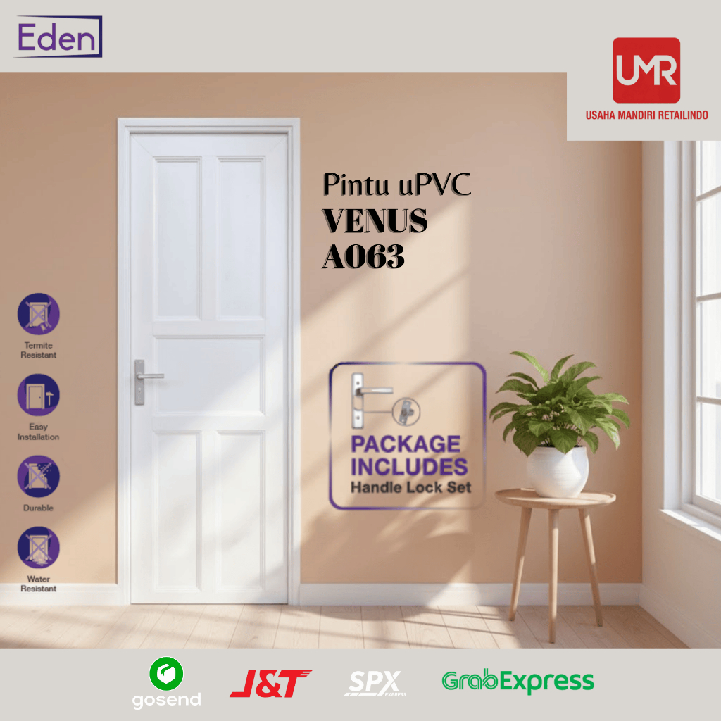 PINTU EDEN UPVC KAMAR MANDI MINIMALIST EDEN VENUS A063