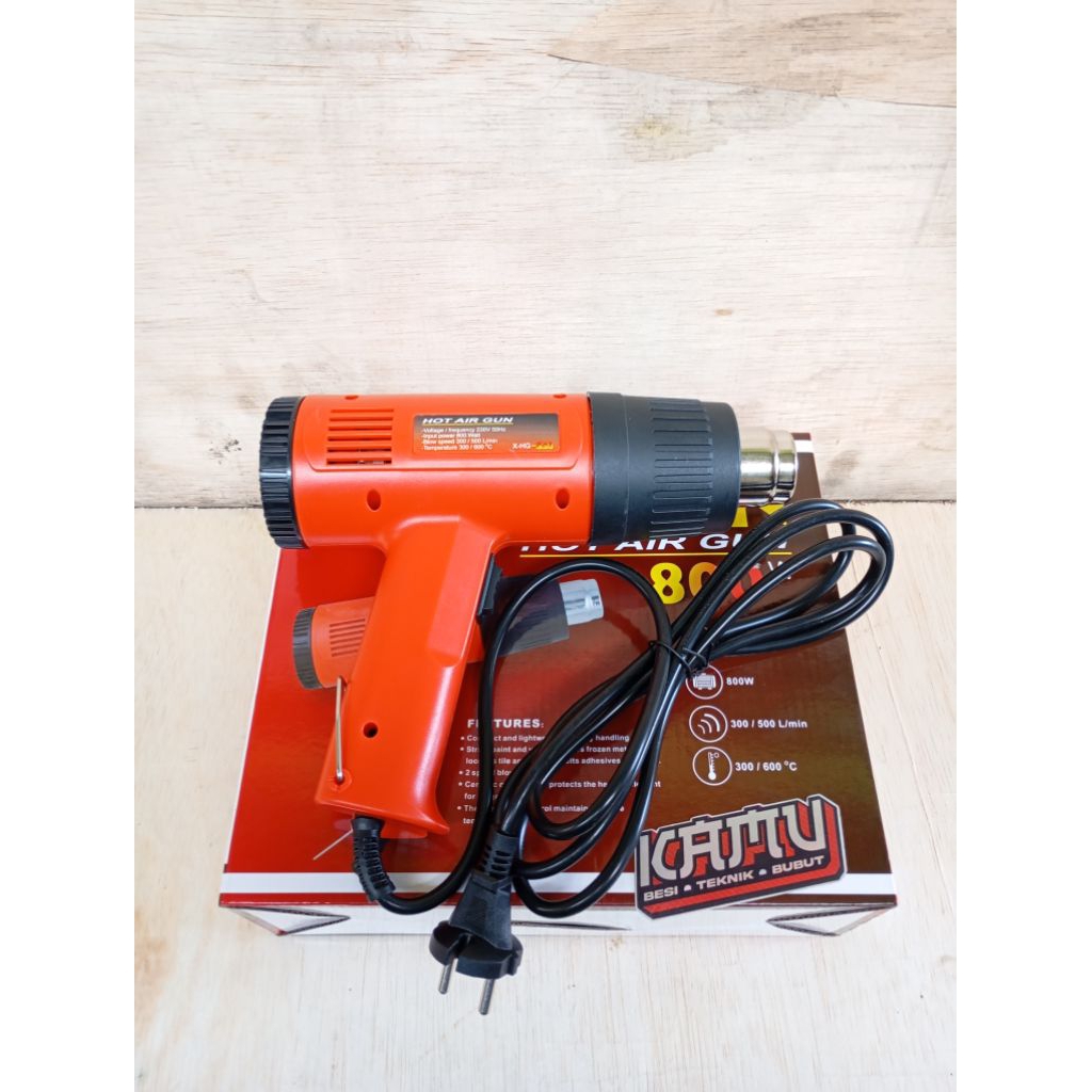 XENON HOT GUN HG003 HEAT GUN 800WATT HOT GUN PEMANAS HOT GUN KUALITAS BAGUS