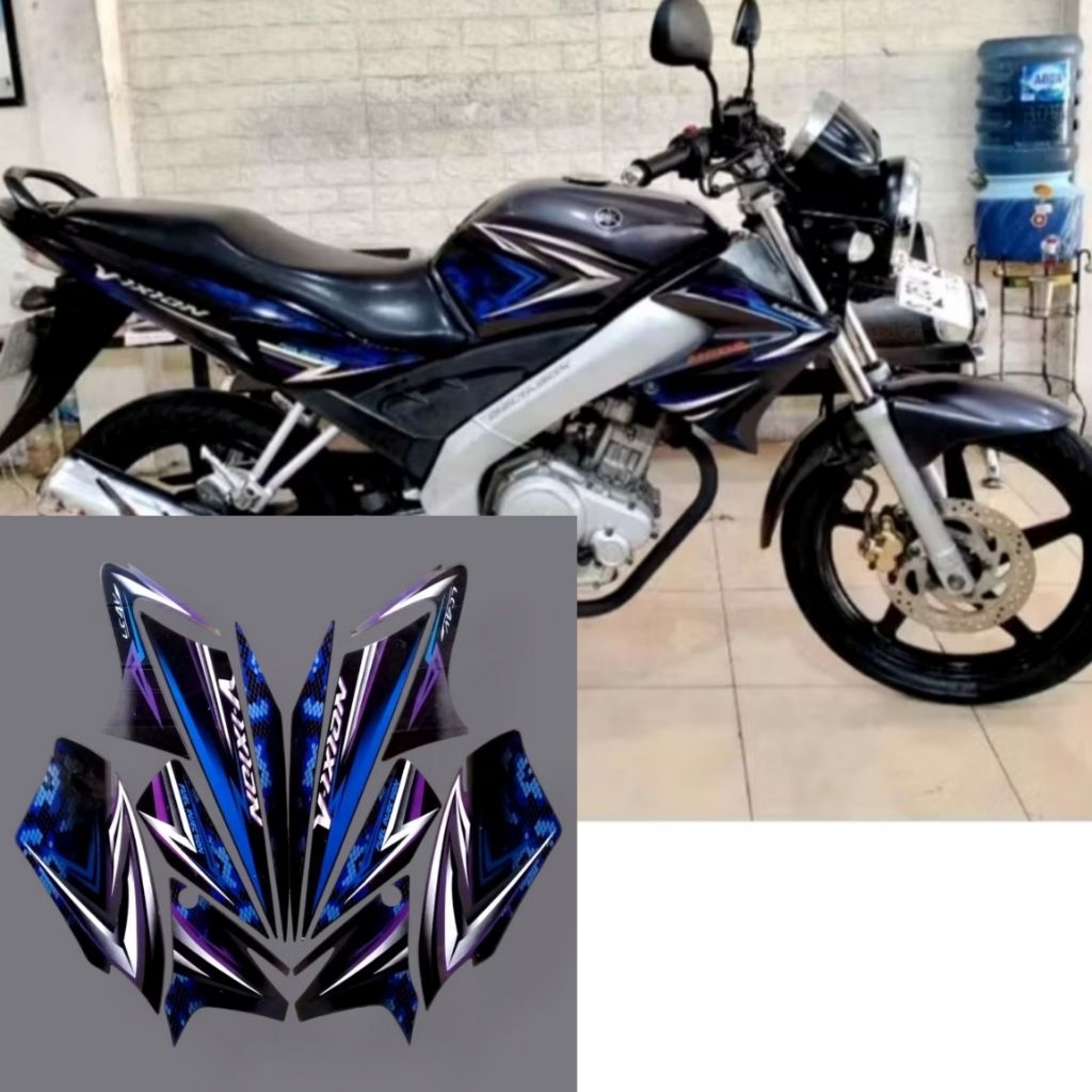 Stiker Striping Lis Body Motor Vixion Old 2008 Ungu