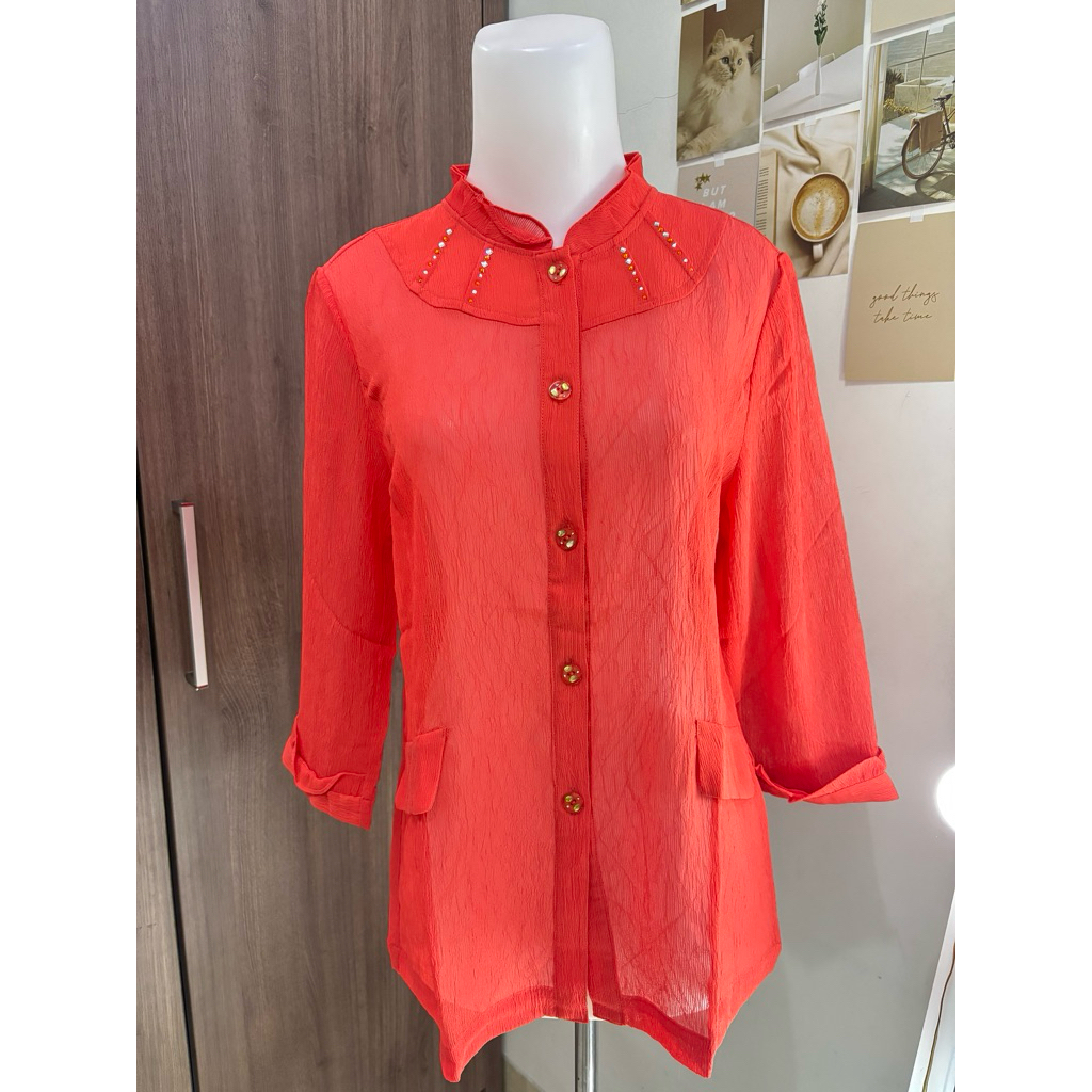 Blazer Sifon Orange