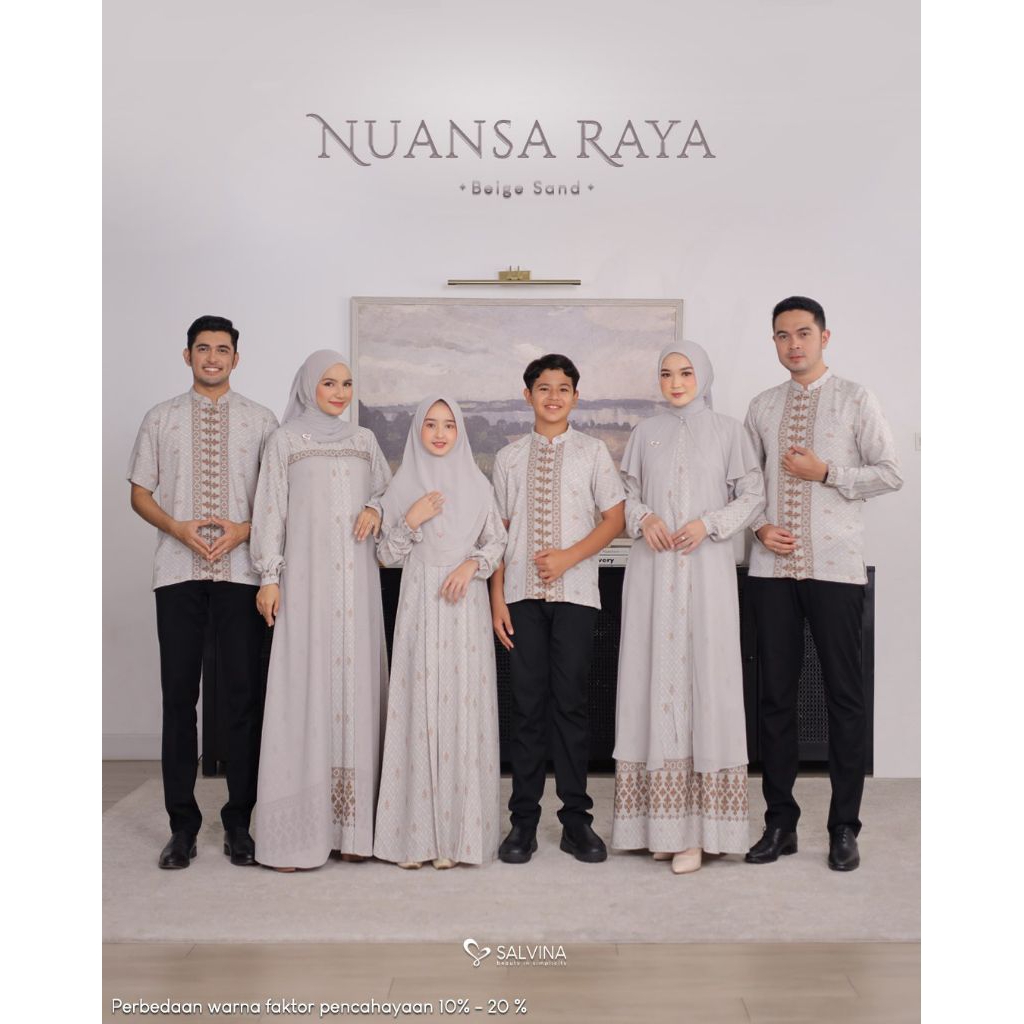 OPEN PO NUANSA RAYA Sarimbit Keluarga By SALVINA Terbaru Gamis Set Koko Set Gamis Ibu dan Anak Koko 