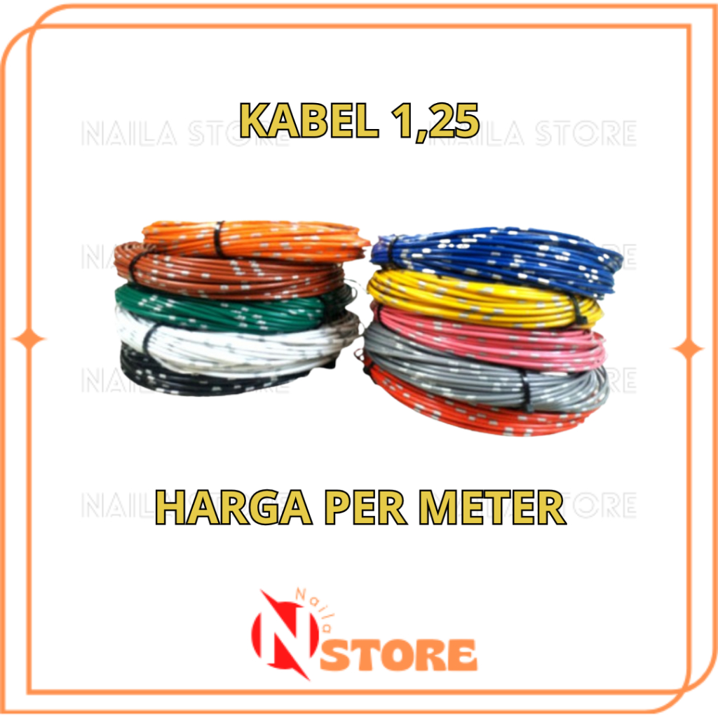 Kabel Bintik 1,25mm Tembaga Motor Mobil Kabel Bintik AVSS 1,25 Kabel Serabut Tembaga Murni