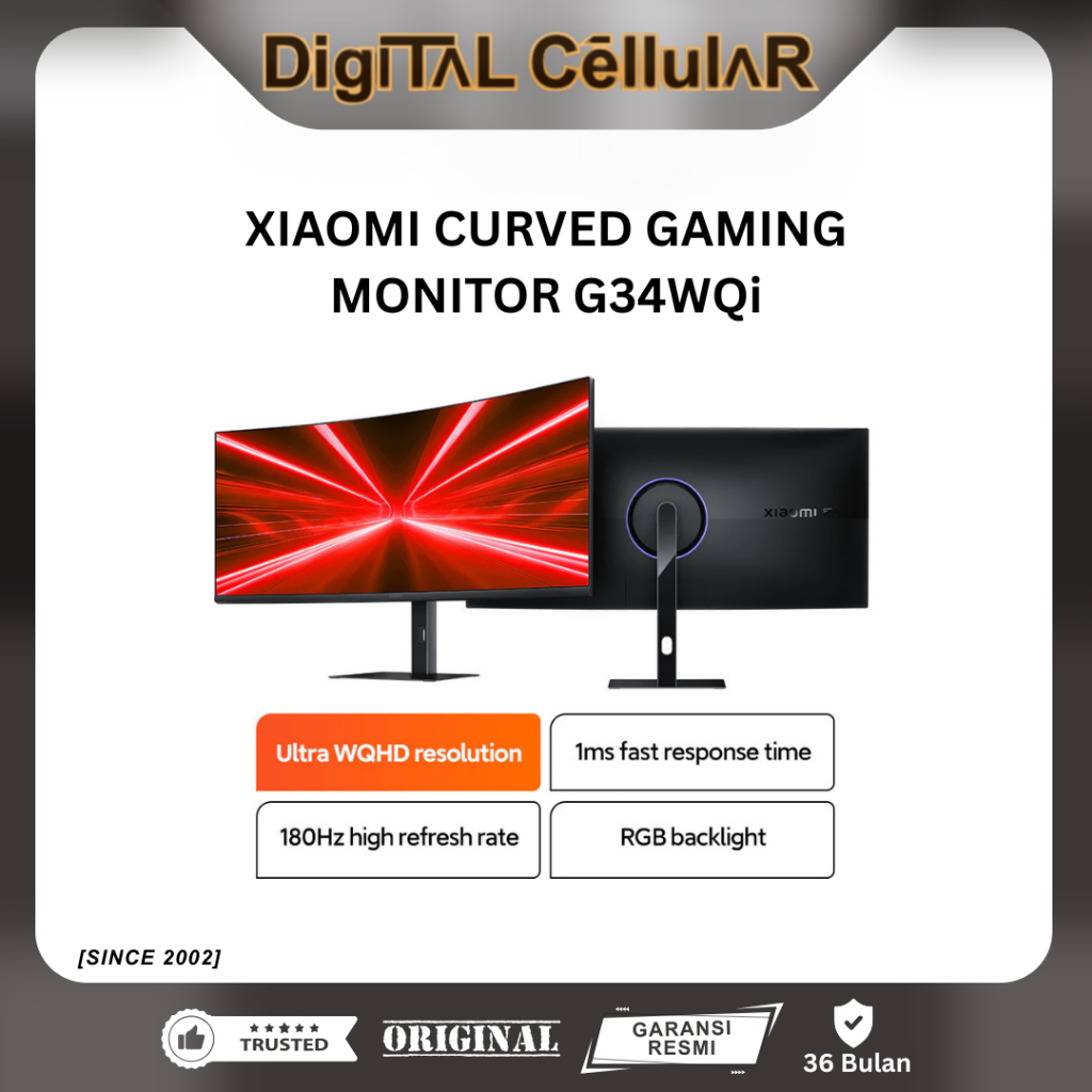 XIAOMI CURVED GAMING MONITOR G34WQi 34 INCH RESMI