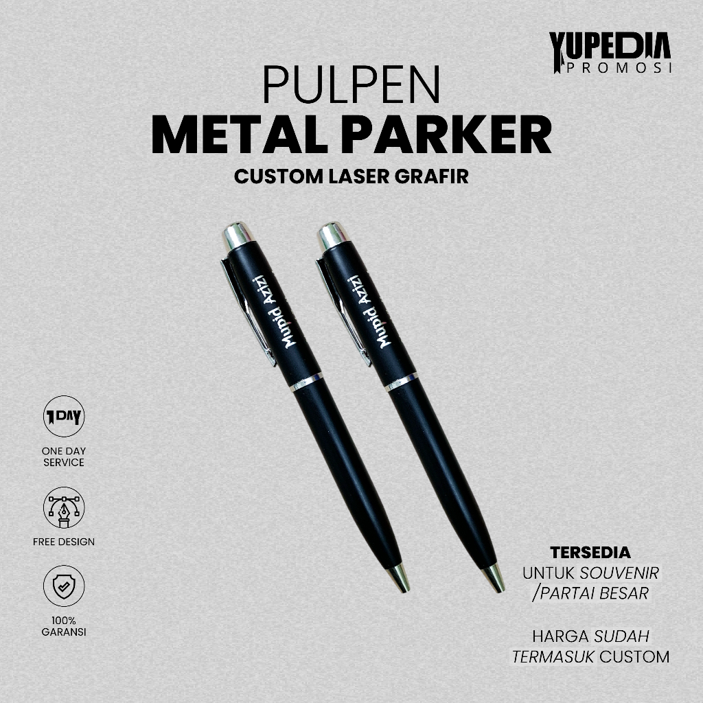 Pulpen Custom Grafir Pulpen Metal Model Parker Sonet Souvenir/Promosi - Yupedia Promosi