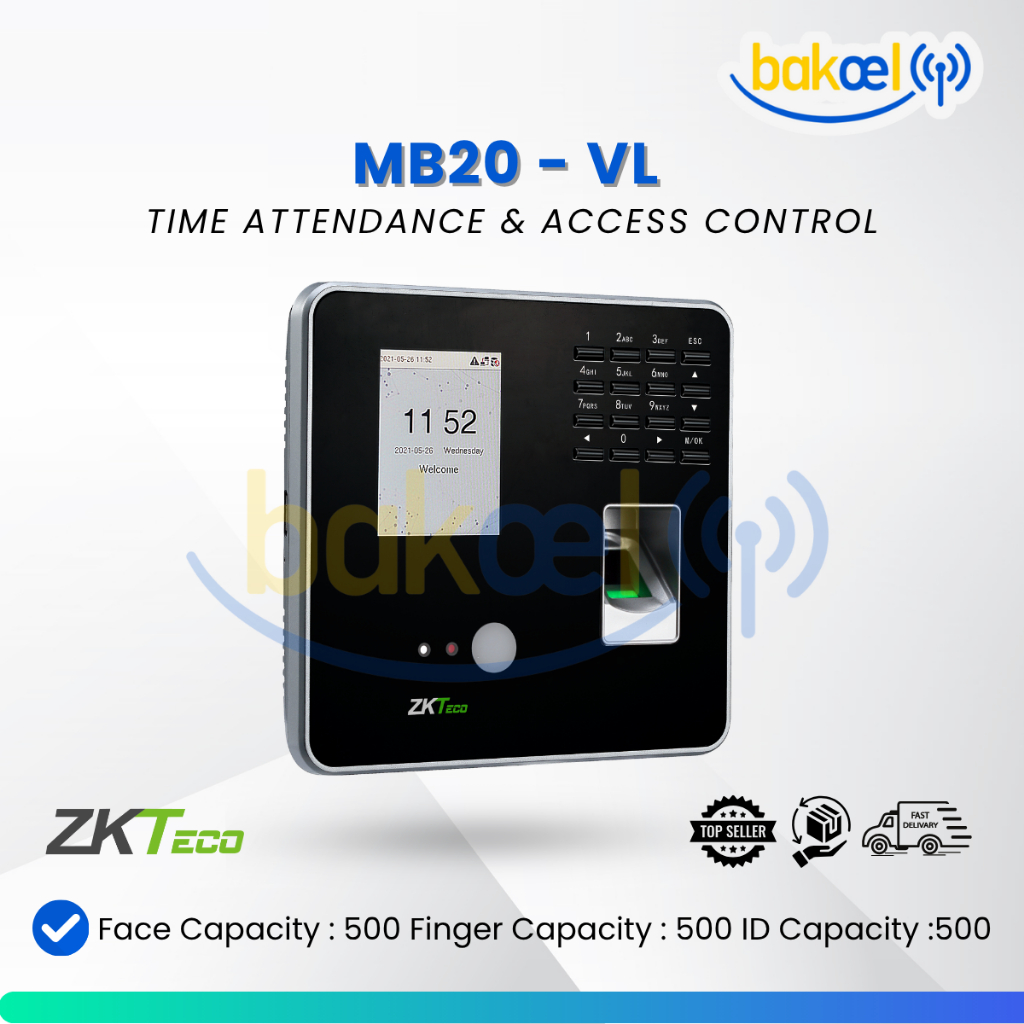 ZKteco Mesin Absensi Fingerprint Access Door MB20-VL