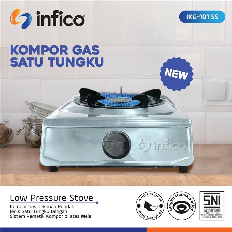 KOMPOR INFICO 1 TUNGKU STAINLESS/ KOMPOR  GAS INFICO