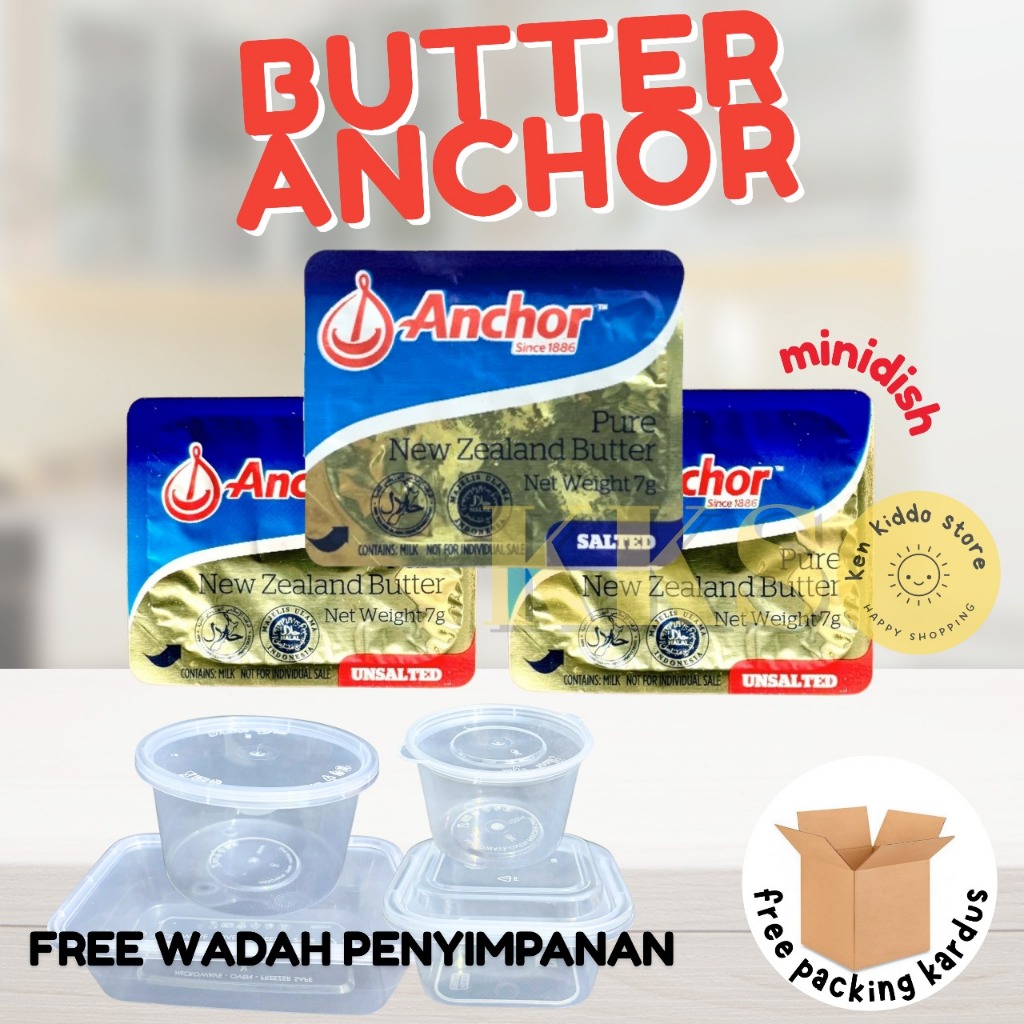 Anchor Unsalted Butter MPASI Mini Portion UNSALTED BUTTER ANCHOR MPASI BAYI | SALTED BUTTER ANCHOR |
