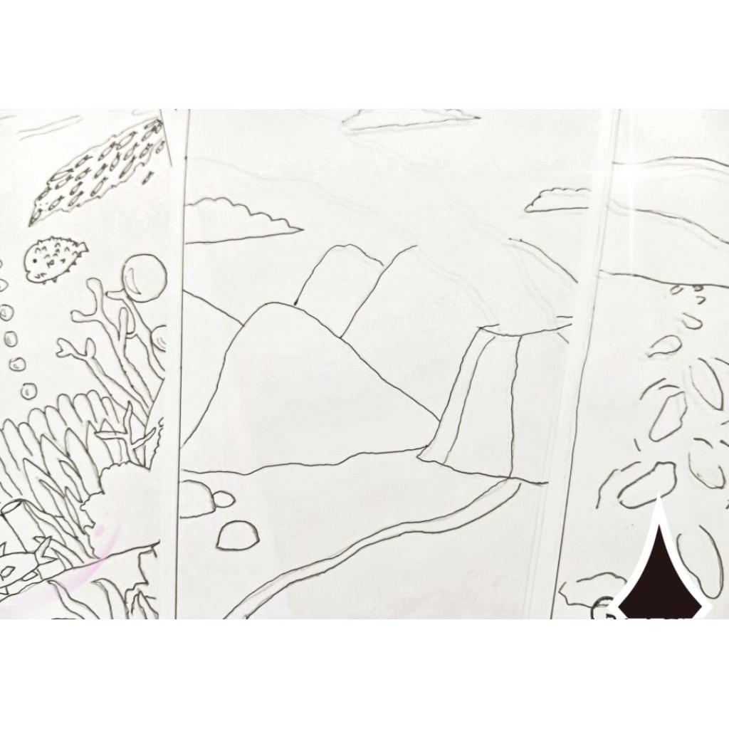 Gambar mewarnai edukasi anak tema Pemandangan