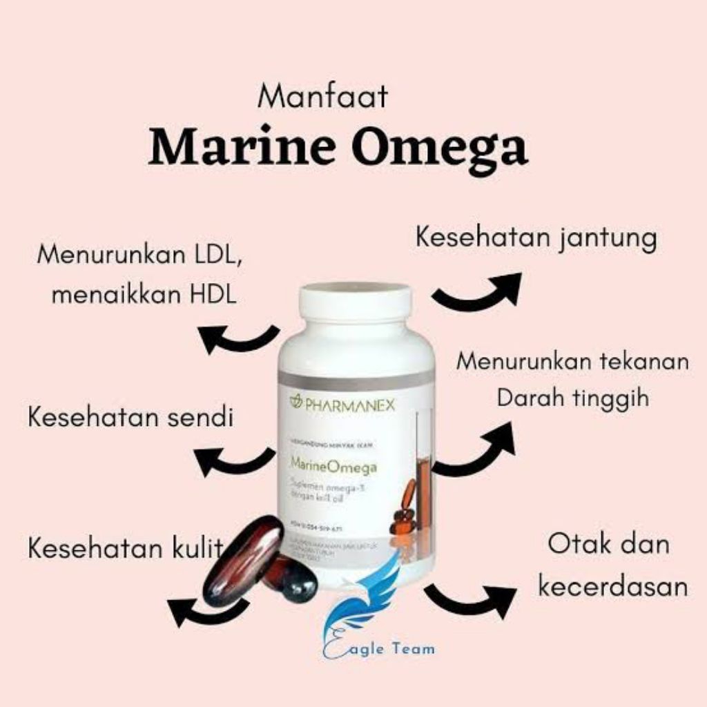 1 BOTOL MARINE OMEGA KRILL OIL SUPLEMEN SKIN NU