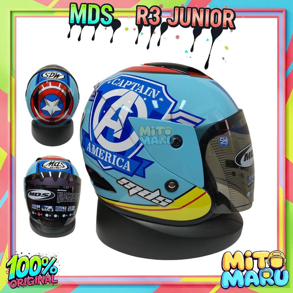 HELM MDS R3 JUNIOR CAPTAIN AMERICA ORIGINAL