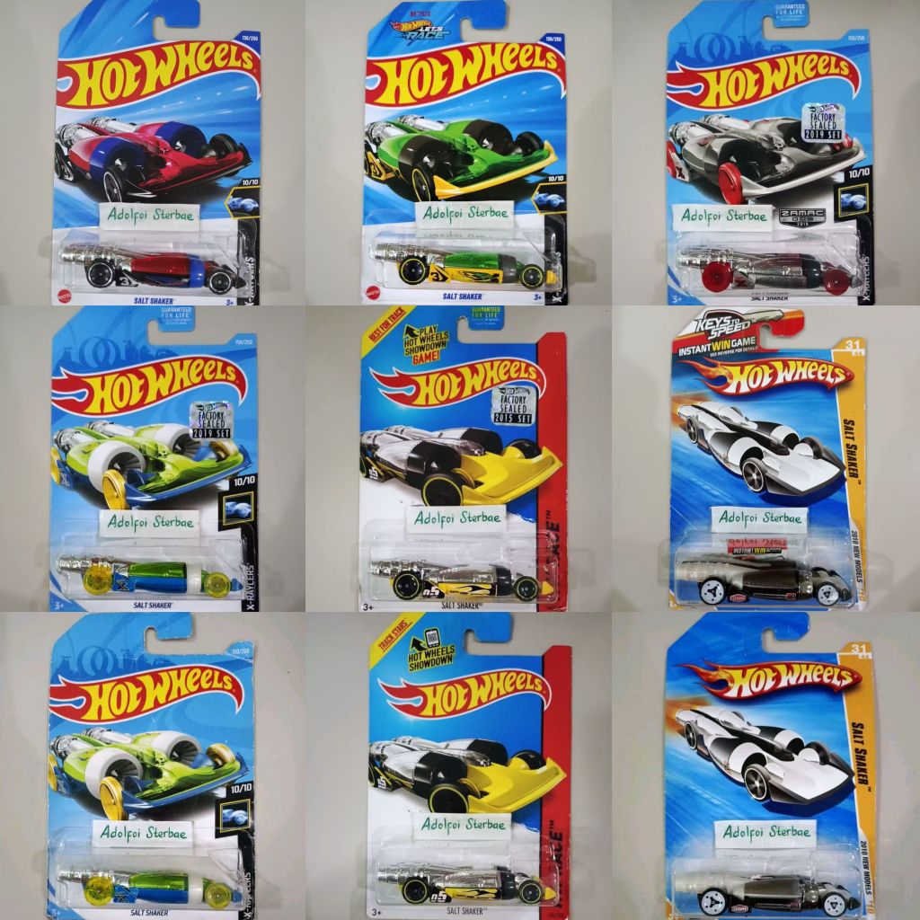 hotwheels hot wheels salt shaker hw race best for track x-raycers hw premiere short card 2010 new mo