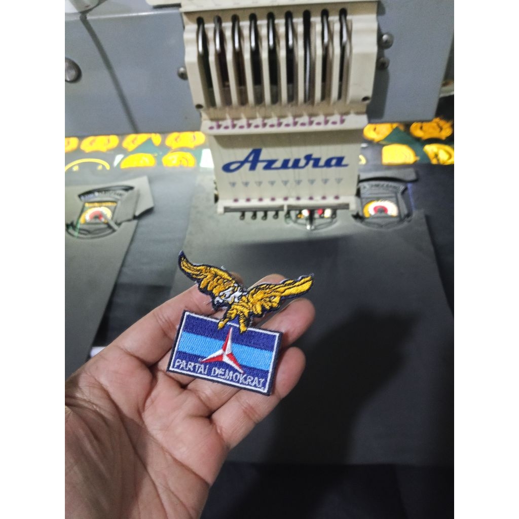 bordir partai demokrat / burung demokrat