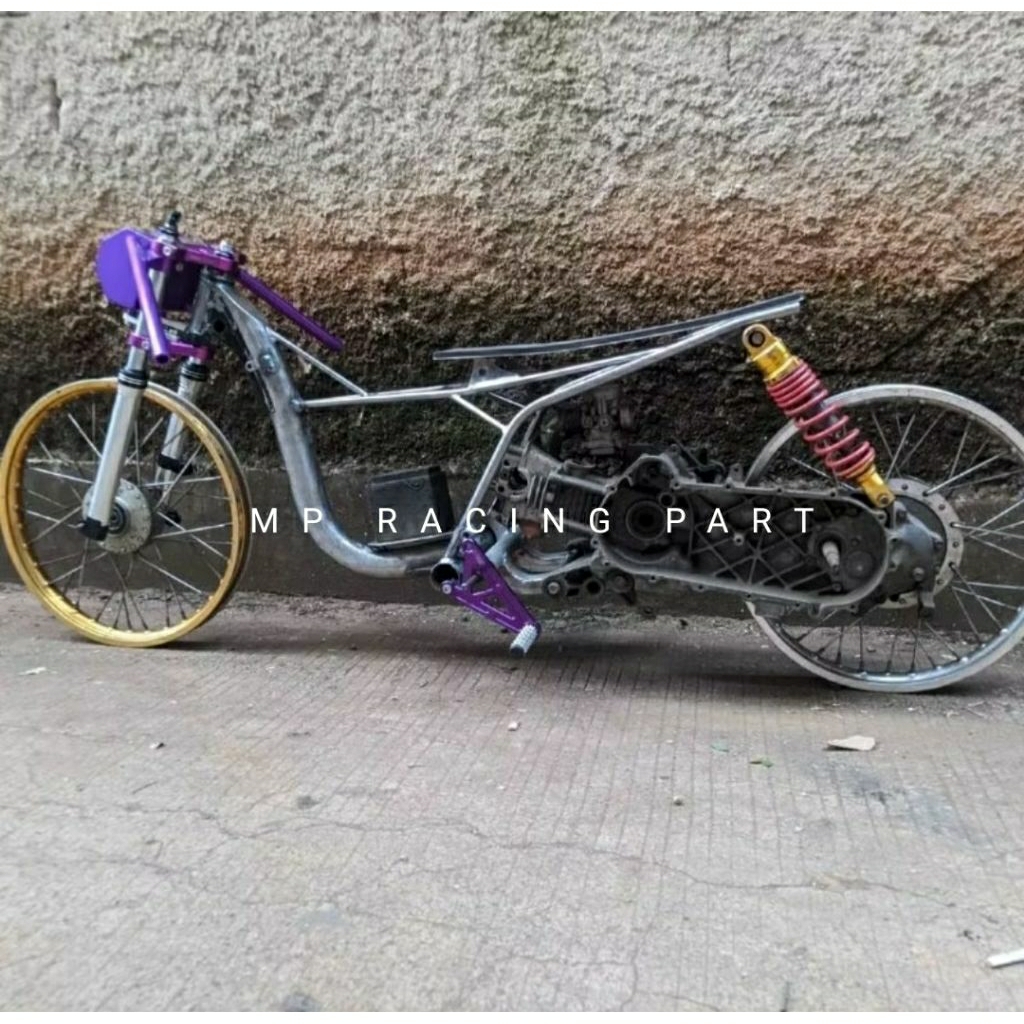 frame kerangka sasis batangan rangka drag beat TU 201m bobot 4,5kg
