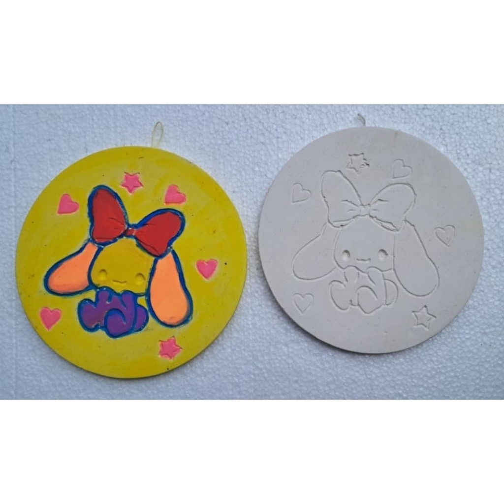 Gypsum Lukis/Mewarnai Gypsum/Ornamen Dinding/Hiasan Dinding Cinnamorol