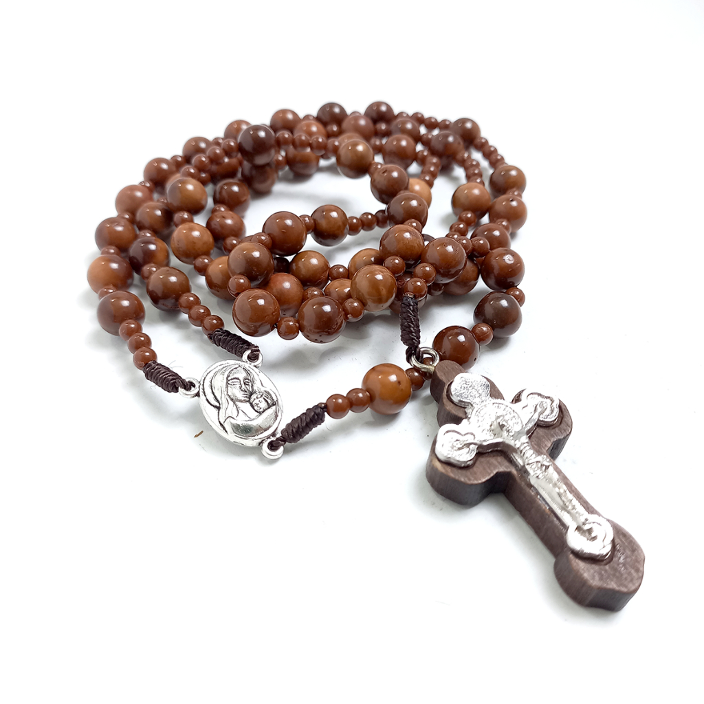 (EKSKLUSIF) Rosario Original Kokkah Bulat 8 Mili/Kalung Rosario Katolik/Rosario Kokkah