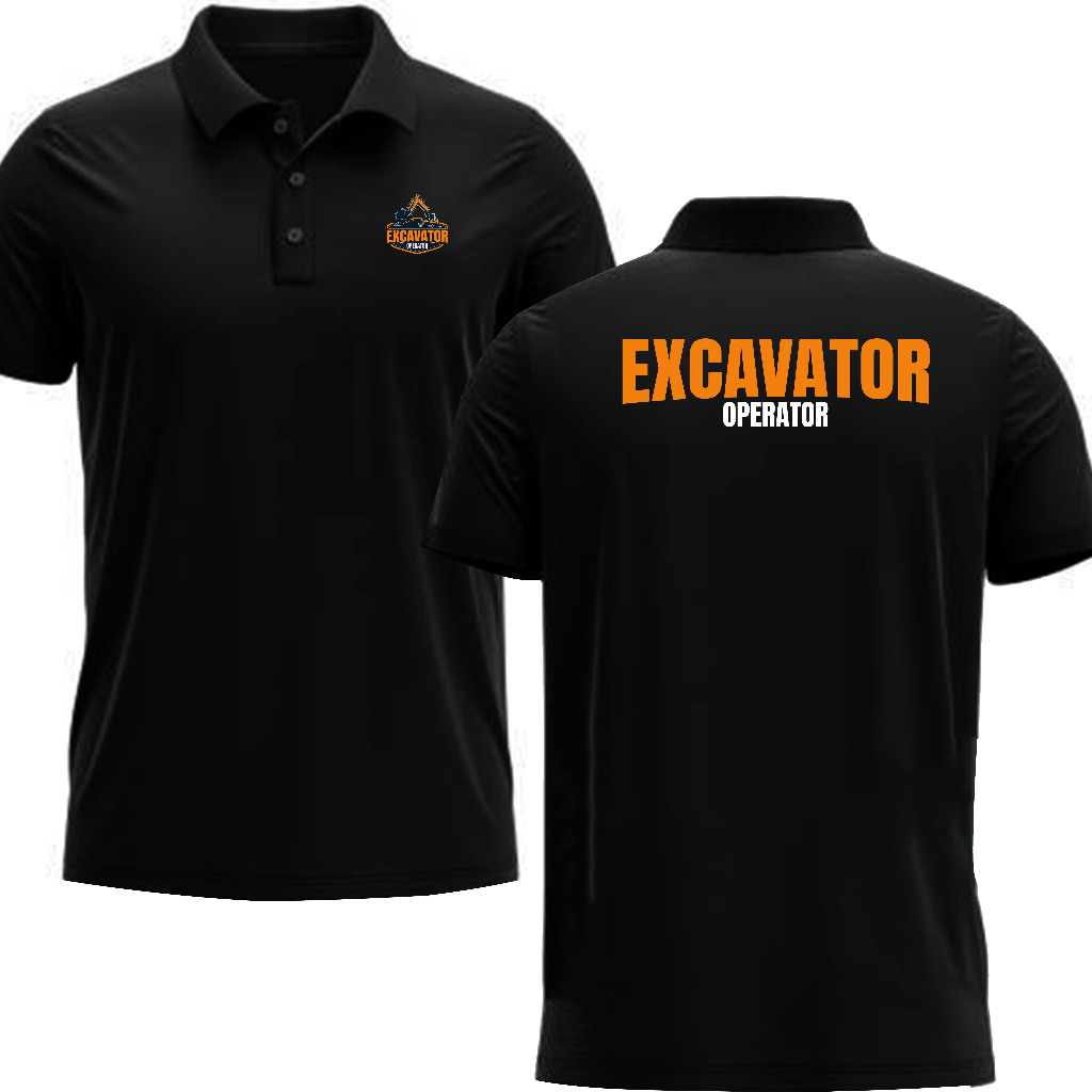 Kaos Polo Operator Excavator | Kaos Berkerah Excavator Operator