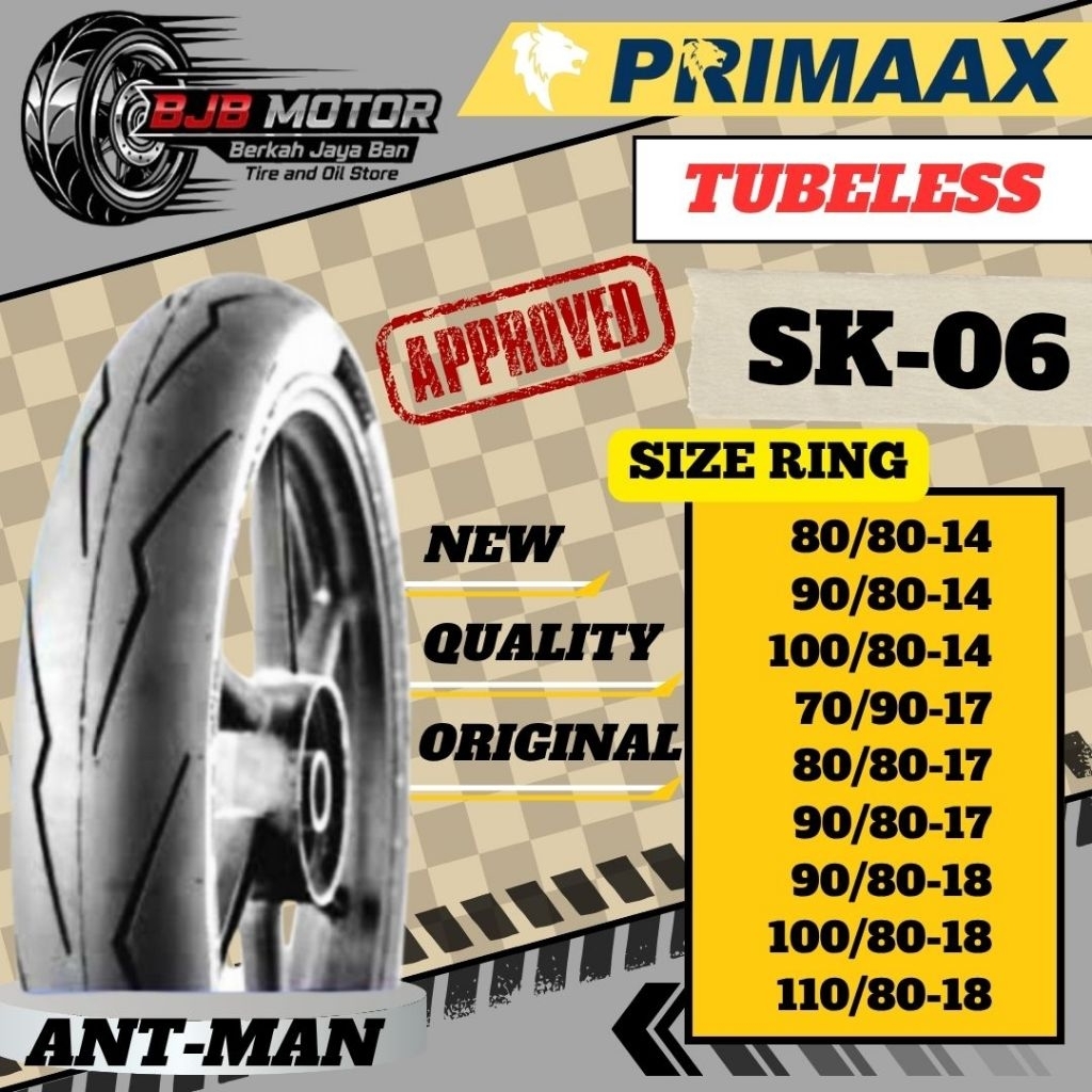 BAN DONAT SOFT COMPOUND RING 14 17 18 PRIMAAX SK-06 TUBELESS/BAN DONAT/MATIC/SCOOPY/AEROX/NMAX/HEREX
