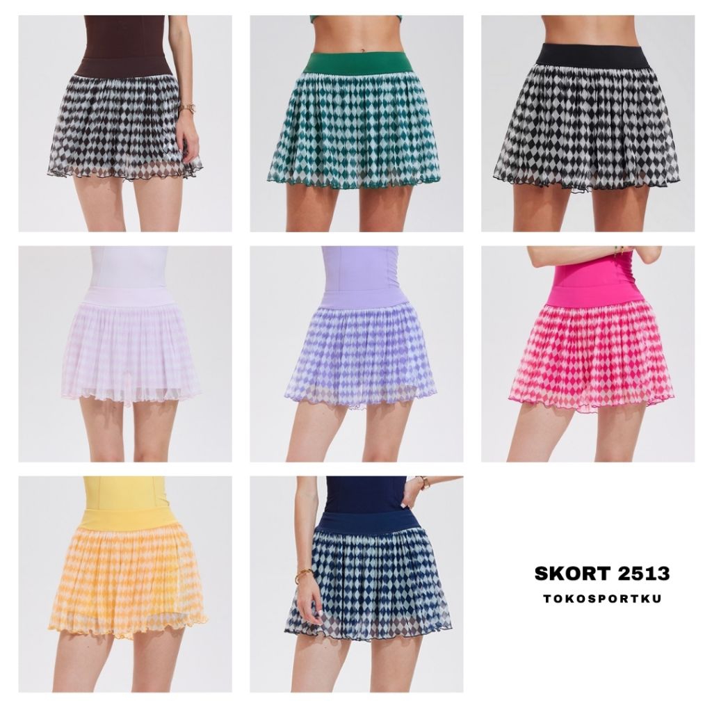 Tokosportku - Skort Tennis Padel Pickleball Rok Celana Olahraga Tennis Padel (RS-2513)