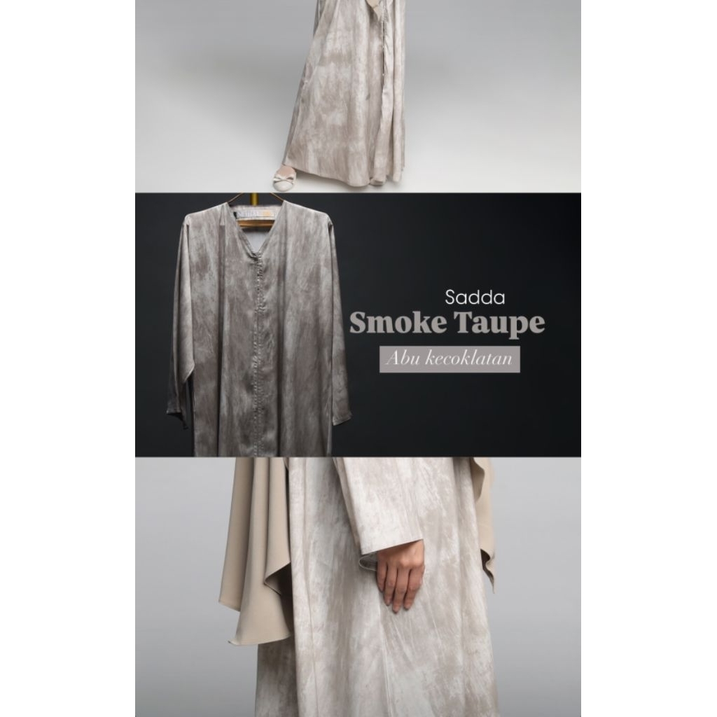 Preloved SADDA ABAYA BY NEHHAT SMOKE TAUPE size S