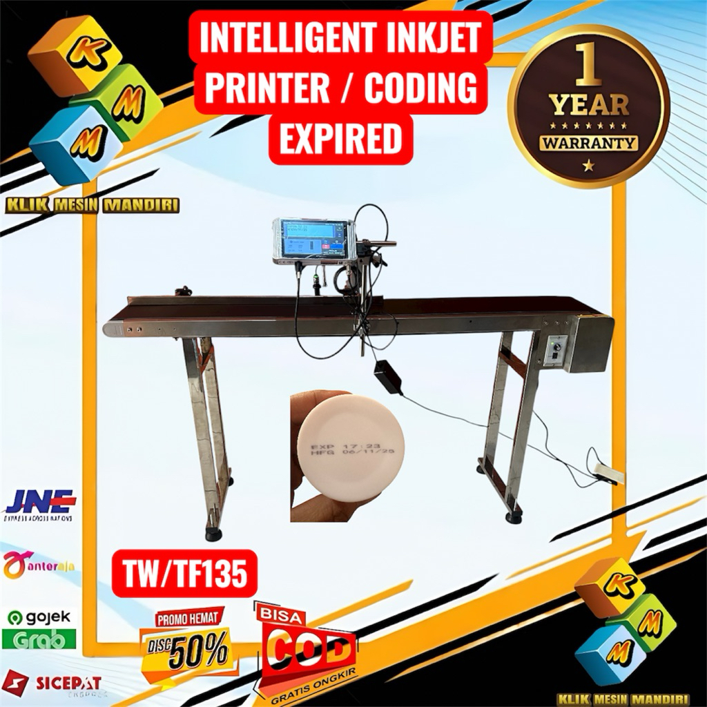 Mesin Coding Prinjet TIJ Printer Expired Date Inkjet Printer Fullset