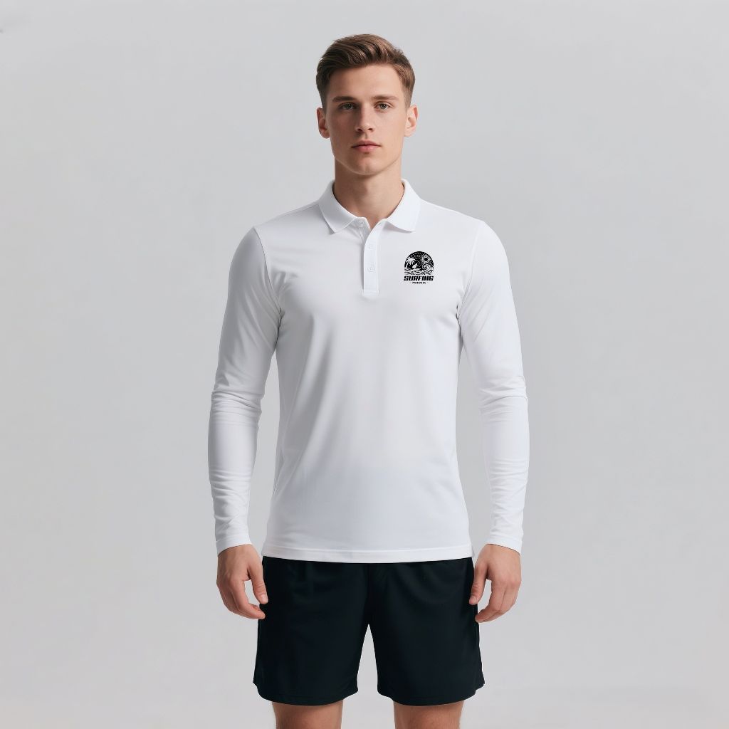 Madaha Polo shirt Dry Fit Kaos Kerah Lengan Panjang Jersey Olahraga Surfing Weekend
