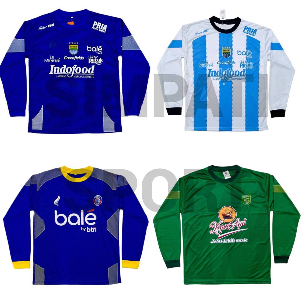 JERSEY PANJANG LOKAL INDONESIA LIGA 1  TERBARU PERSIB PERSEBAYA AREMA DEWASA M-L-XL (COD)