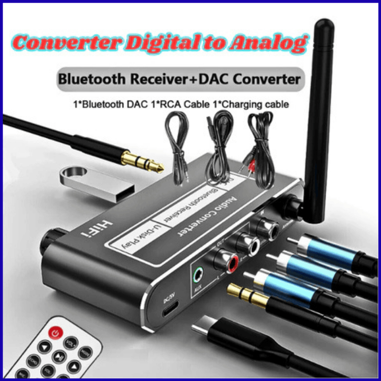 START VKTECH DAC Audio Bluetooth Receiver HiFi Converter Digital to Analog musik karaoke receiver