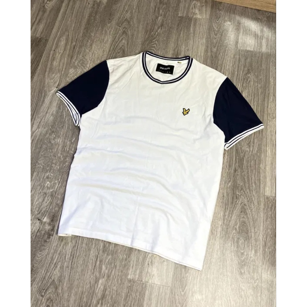 tshirt lyle and scott white and navy