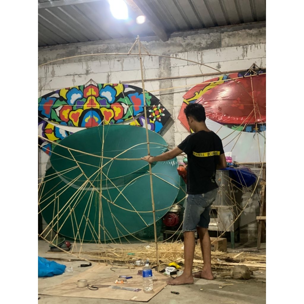 Kerangka Layangan Ram Raman Spider Pegon Ceper Ludoyo (SUDAH DI RAKIT)