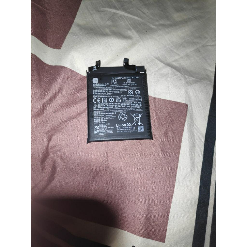 baterai Xiomi 11t ori copotan