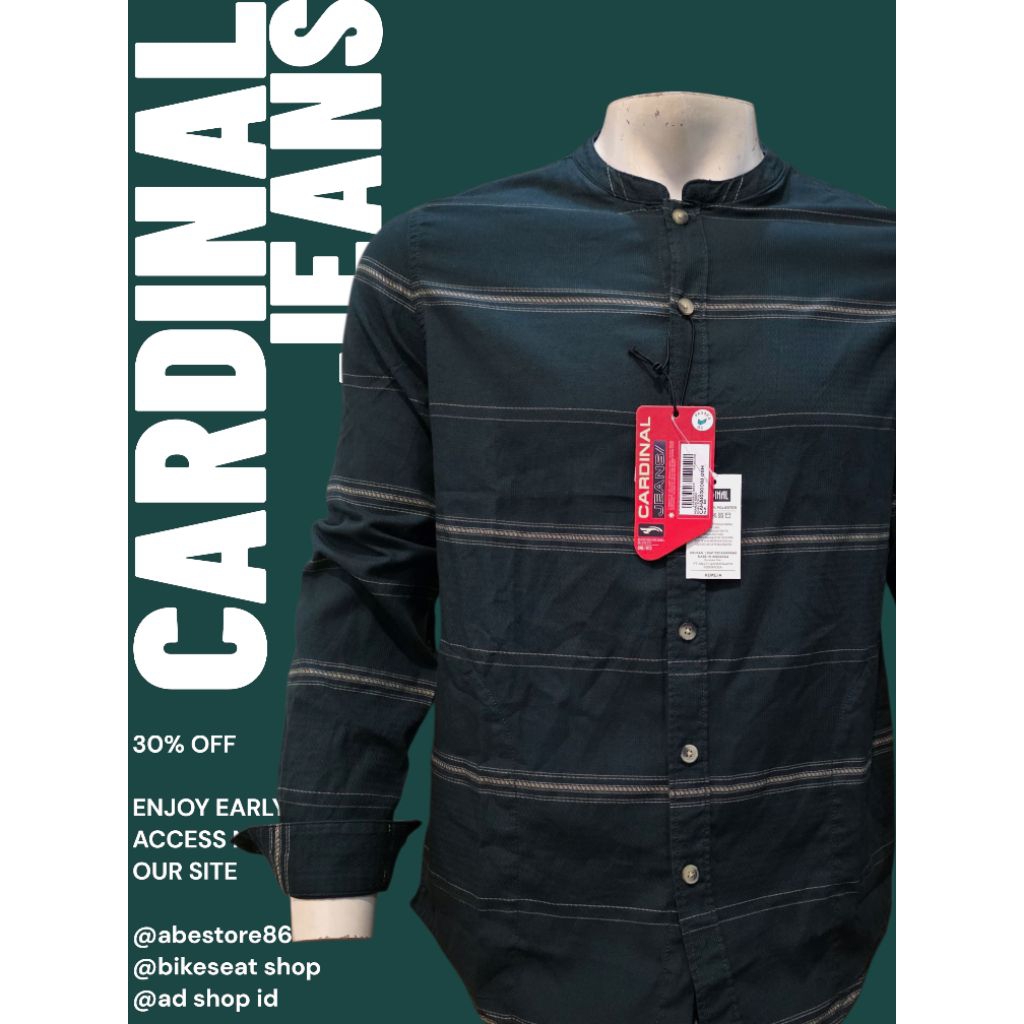 KEMKO PRIA CARDINAL JEANS TANGAN PANJANG ORIGINAL SLIMFIT