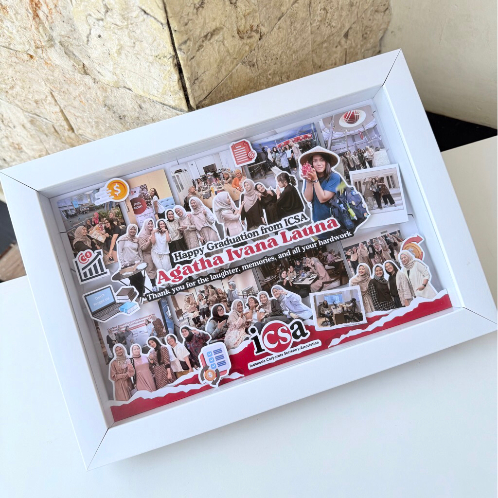 SCRAPFRAME 3D hadiah custom untuk farewell, birthday, anniversary, graduation, wedding, dan momen sp
