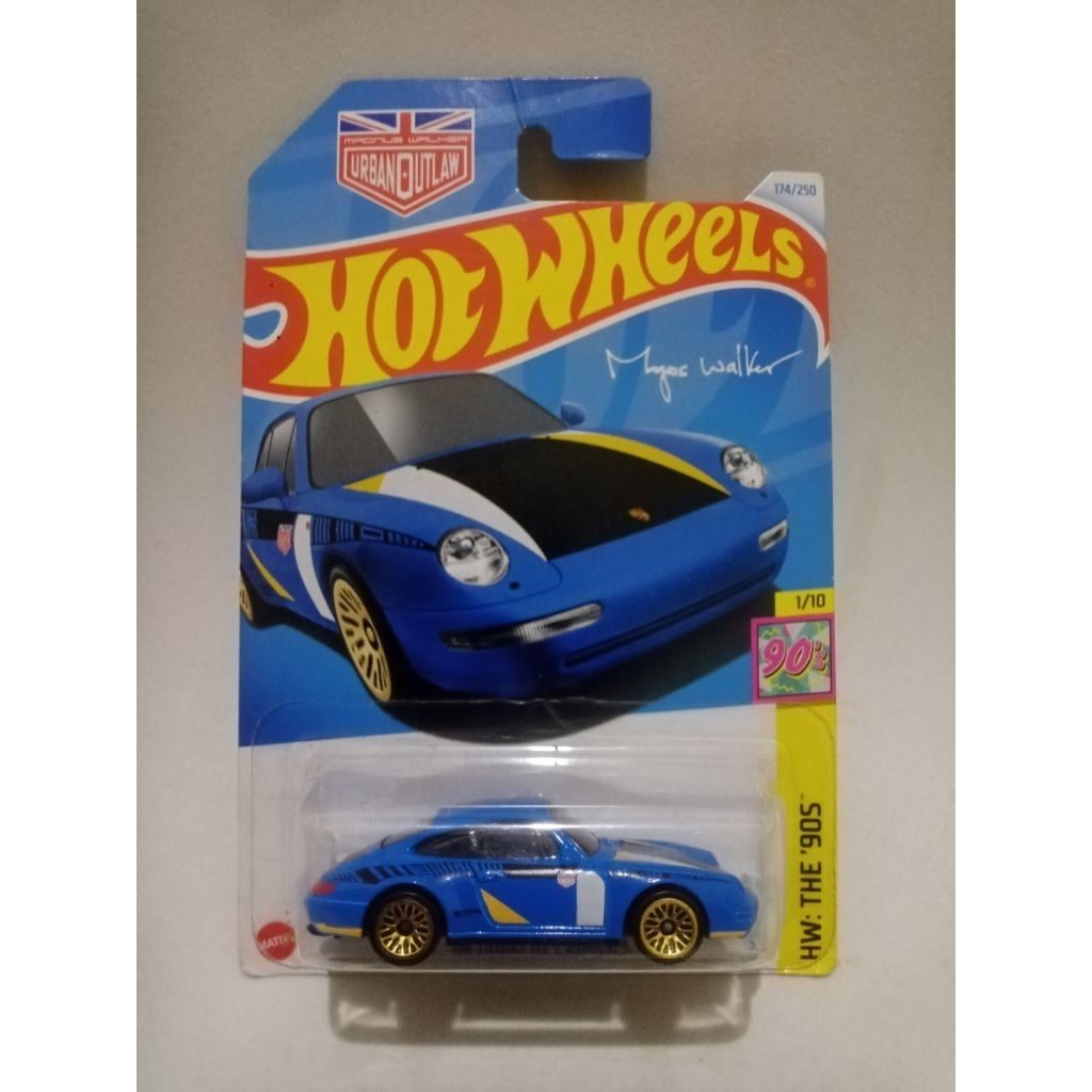 hot wheels porsche carerra biru hitam