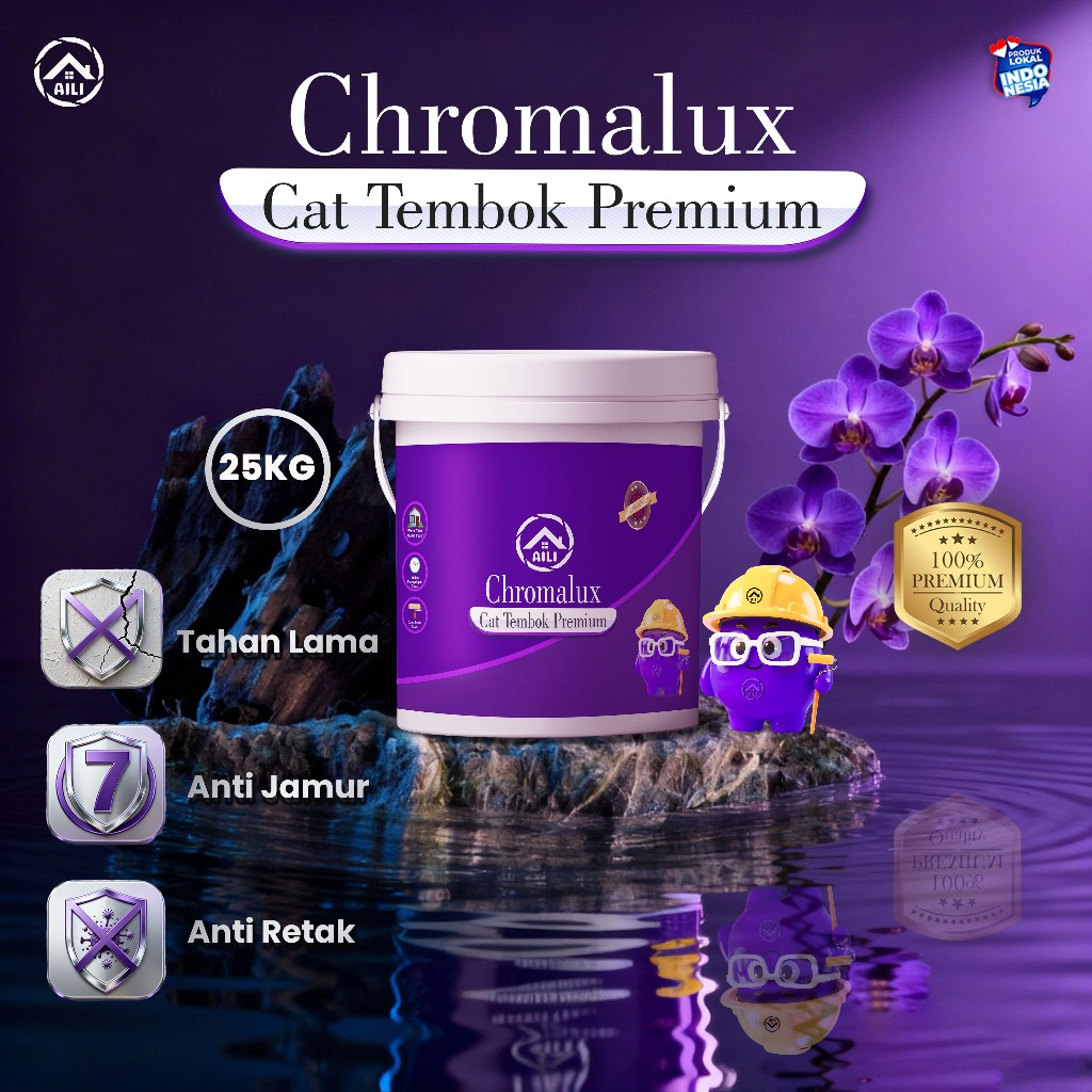 AILI Paint Cat Tembok 25KG - Interior Ketahanan Maksimal Hasil Halus