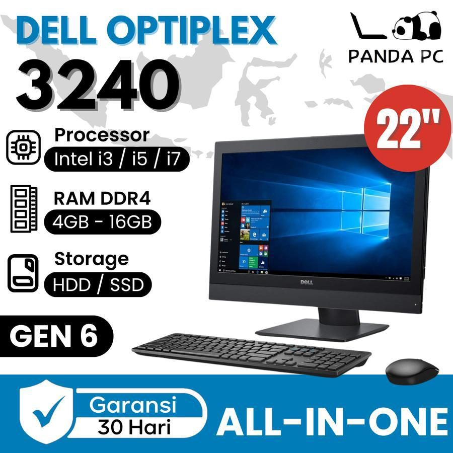 AIO Dell OptiPlex 3240 Core i5 / i7 Gen 6th PC ALL IN ONE DELL 23.8inc