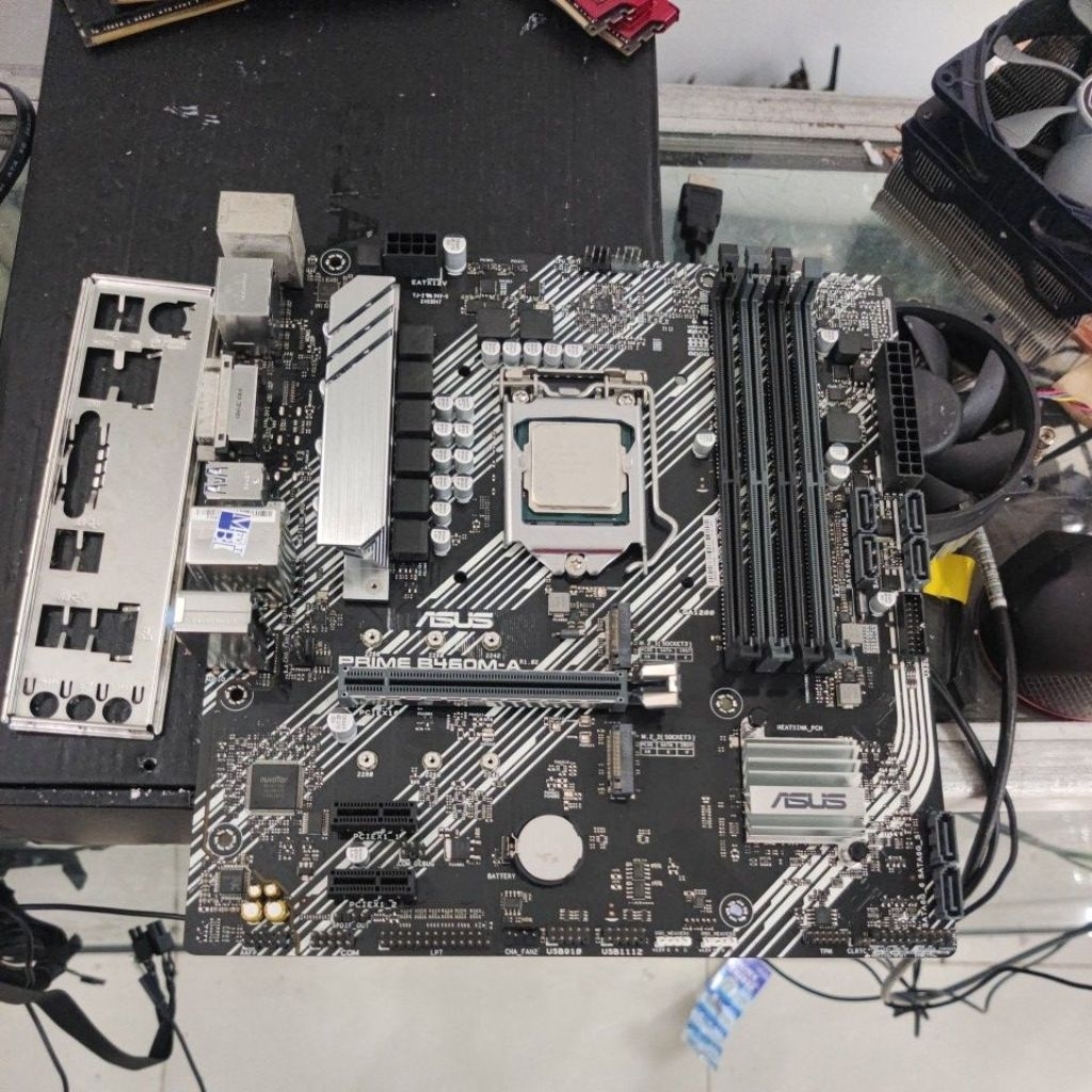 mainboard asus prime b460m ddr4 + procsesor core i5 10400f gen10