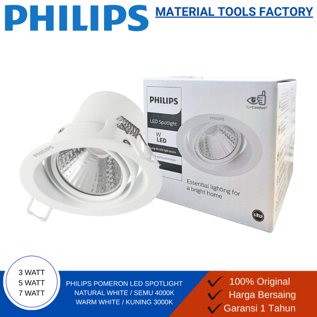 LAMPU LED - LAMPU DOWNLIGHT PLAFON - LAMPU LED RUMAH - DOWNLIGHT PHILIPS -  LAMPU SLIM DOWNLIGHT SPO
