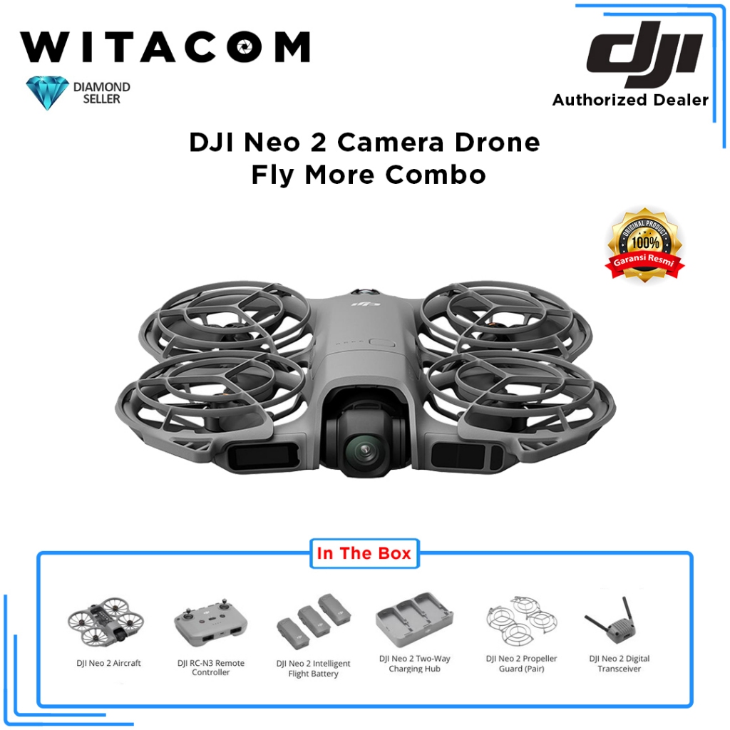 DJI Neo 2 Drone Camera Fly More Combo - Garansi Resmi
