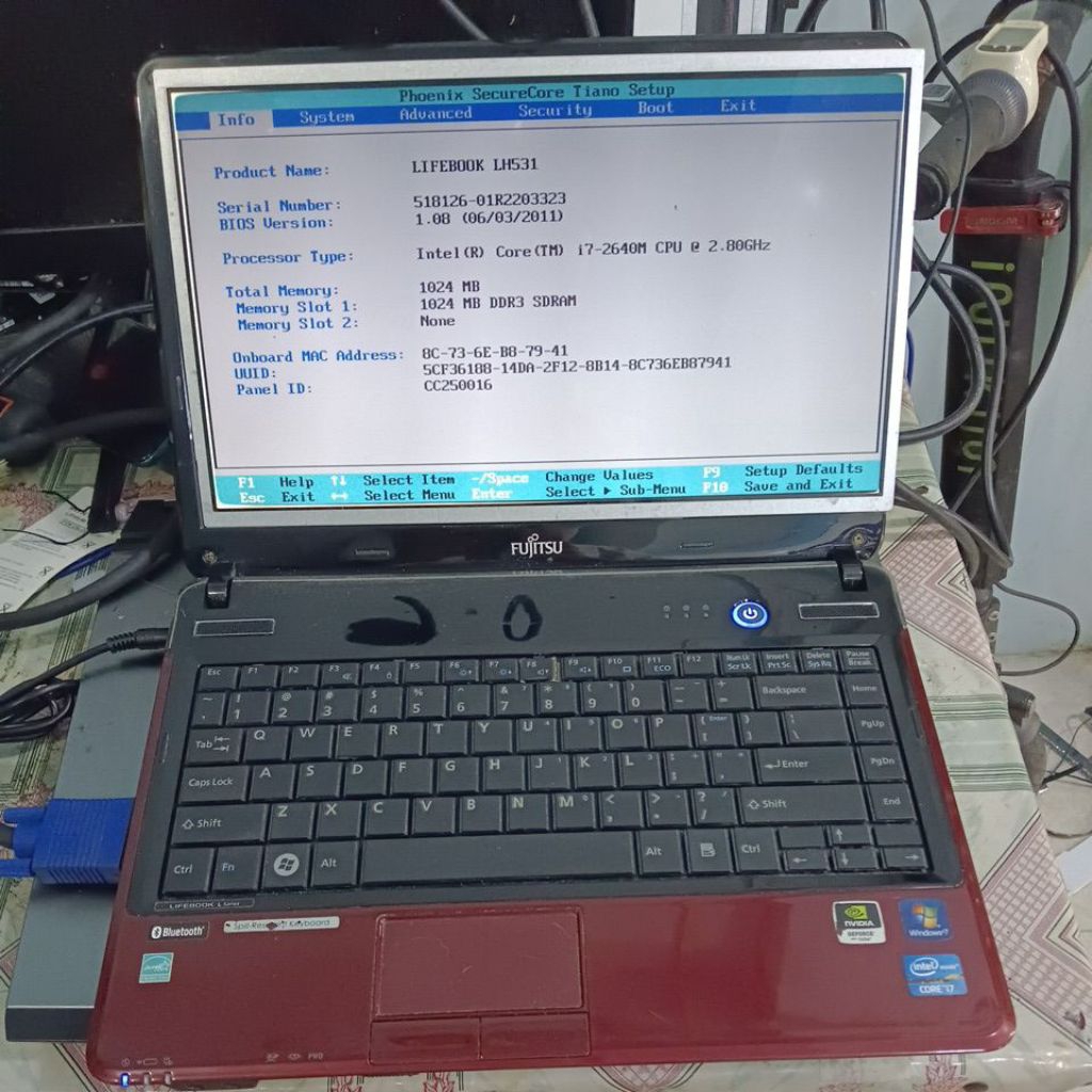 sparepart fujitsu i7 2th