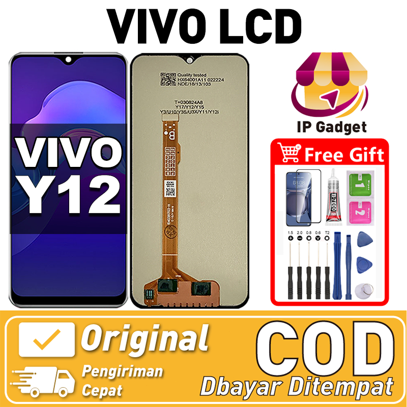 ORI FOR LCD VIVO Y12 Fullset Original LCD HP VIVO Y12 Asli Touchscreen Layar Sentuh HP COD