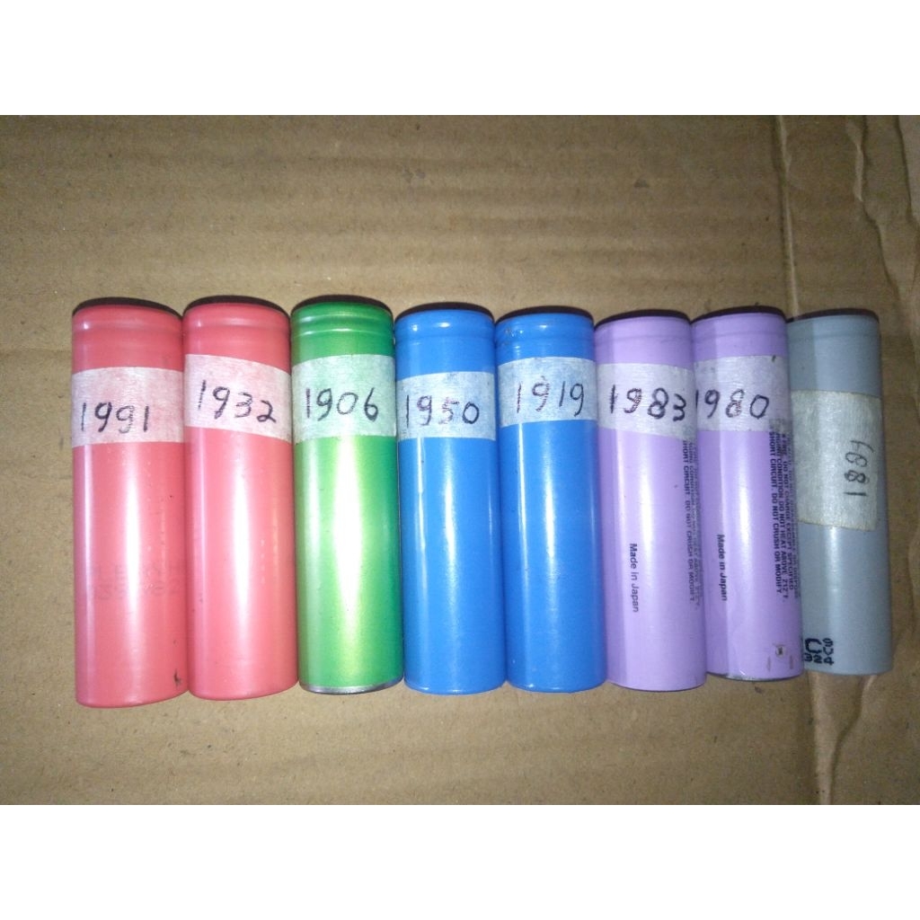 Batre Baterai Battery 18650 1500-1700+1800-1900 Mah Original Termurah Bekas Copotan Laptop Berkualit