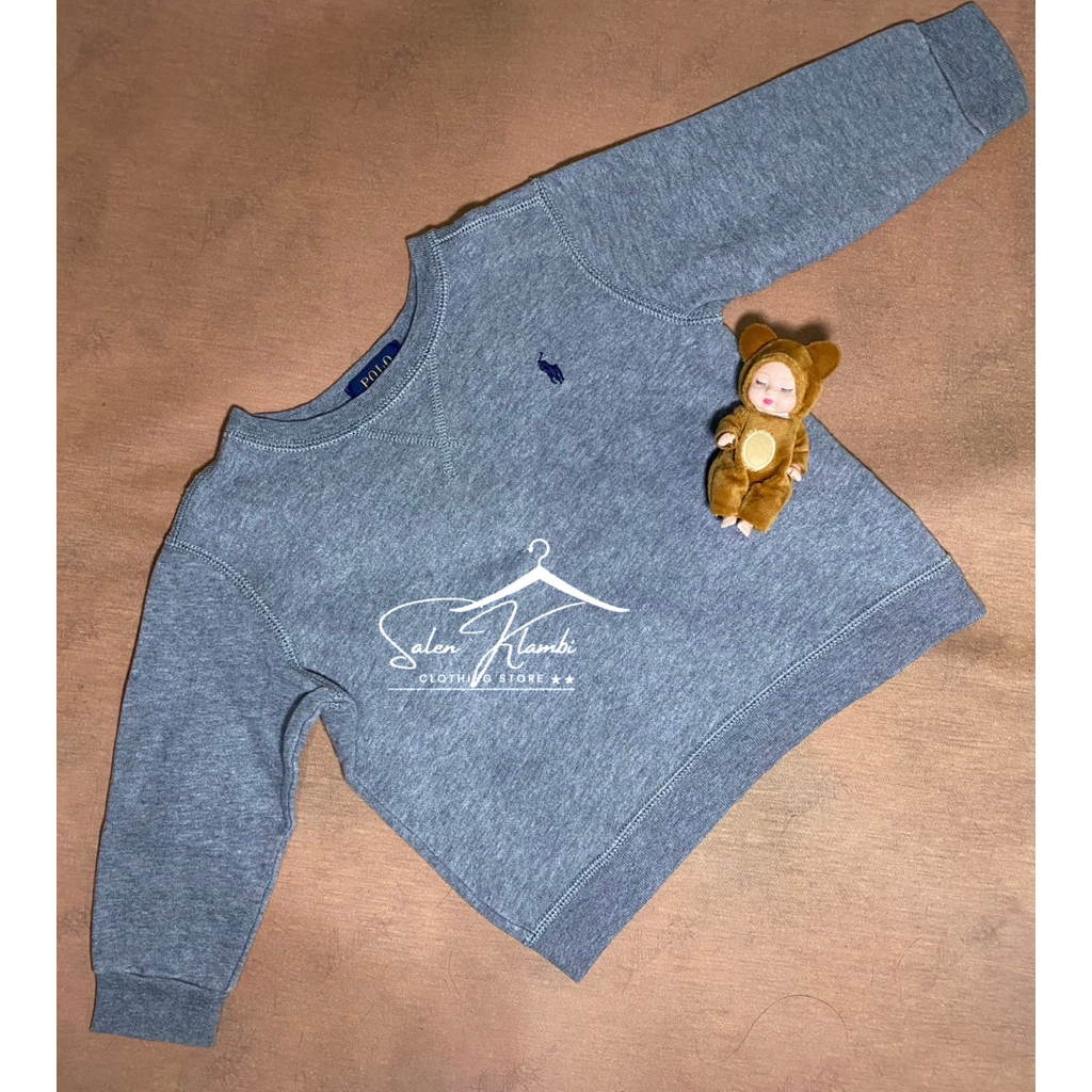 Cn sweater anak brand Ralph Lauren abu-abu ganteng