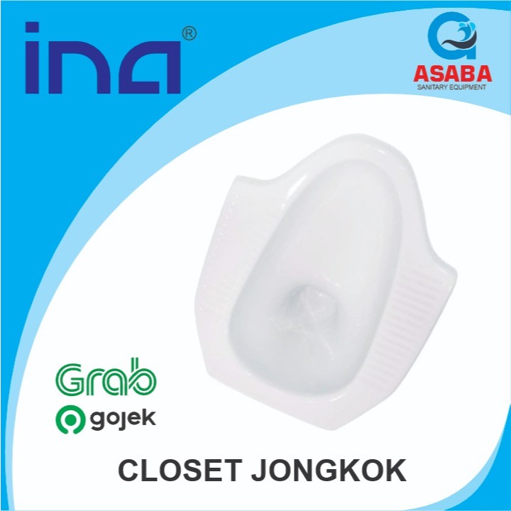 [Packing Peti Kayu] Kloset Jongkok INA Warna Putih - WC Jongkok Ina